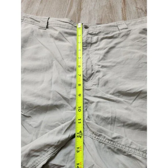 Columbia Mens Gray Flat Front Outdoor Cargo Shorts 42x10 Lightweight Pockets - Picture 4 of 7